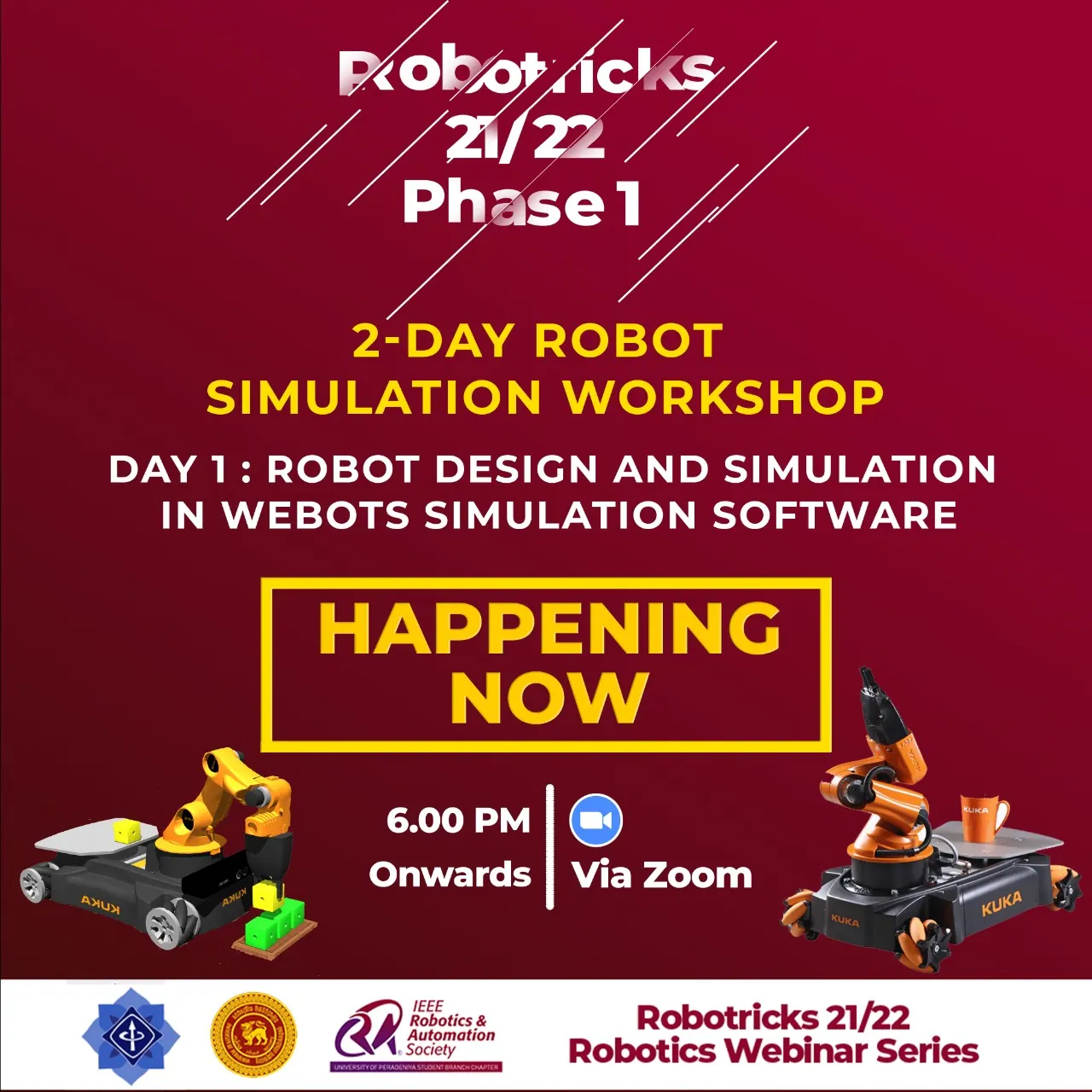 Robotricks 21/22 - Phase 1 - Robot Simulation with Webots | 2-Day Workshop  - Day 1