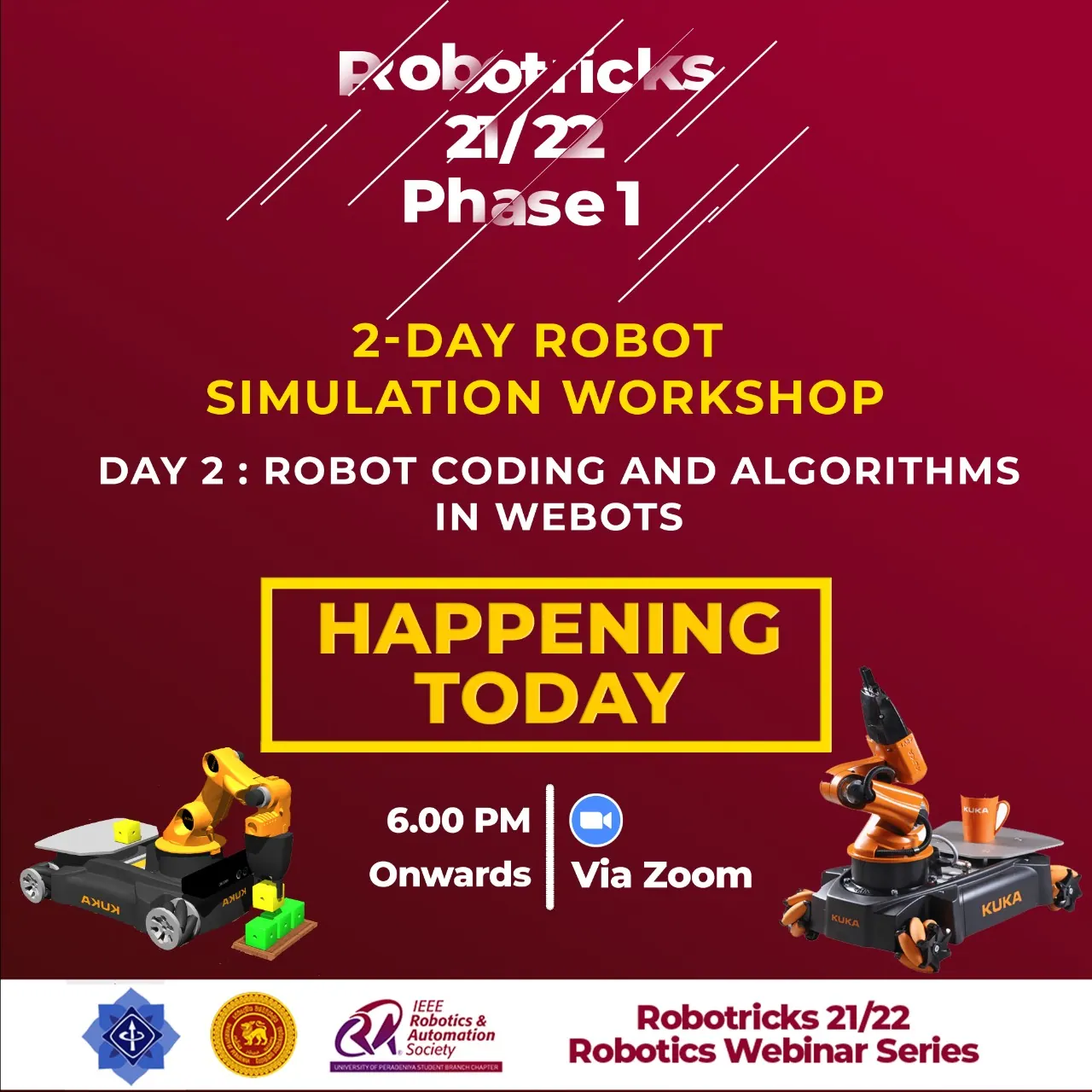 Robotricks 21/22 - Phase 1 - Robot Simulation with Webots | 2-Day Workshop - Day 2